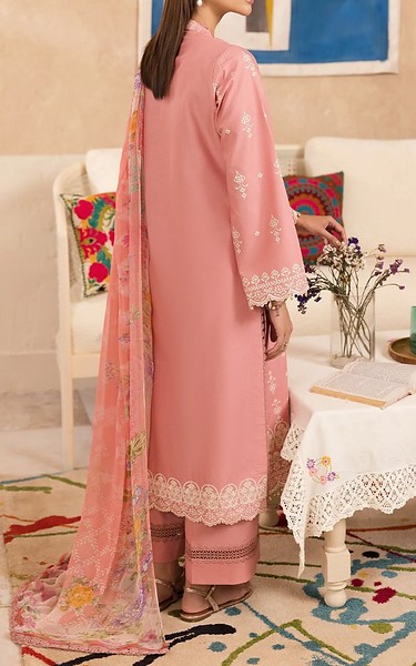 RajBari Salmon Pink Lawn Suit | Pakistani Lawn Dress in USA- Image 2