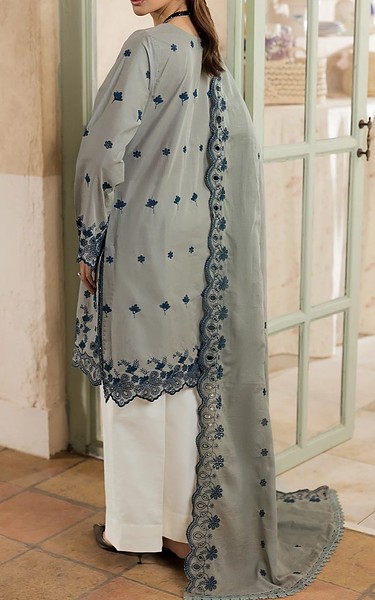 RajBari Silver Lawn Suit | Pakistani Lawn Dress in USA- Image 2
