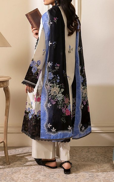 Rajbari Off-white Lawn Suit | Pakistani Lawn Dress in USA- Image 2
