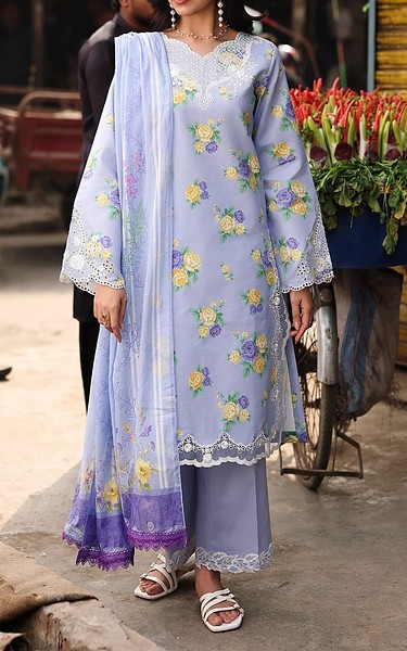 Rajbari Lavender Lawn Suit | Pakistani Lawn Dress in USA- Image 1