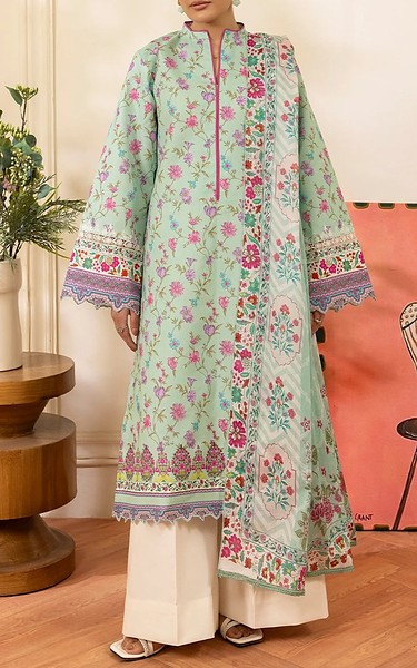Rajbari Mint Green Lawn Suit | Pakistani Lawn Dress in USA- Image 1