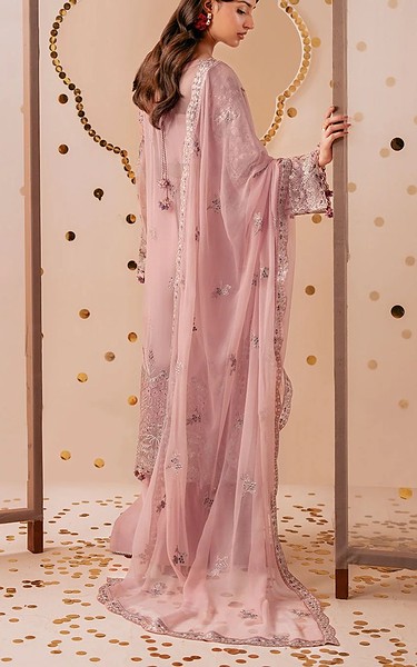 Ramsha Rose Pink Chiffon Suit | Pakistani Embroidered Chiffon Dresses USA- Image 2