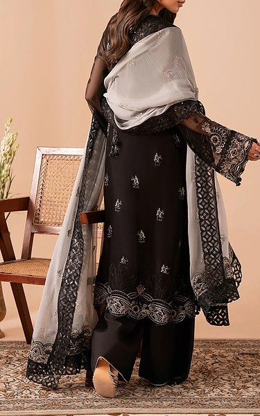Ramsha Black Chiffon Suit | Pakistani Embroidered Chiffon Dresses USA- Image 2