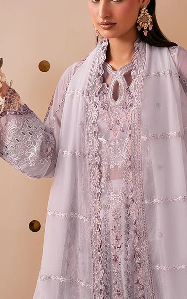 Ramsha Lilac Chiffon Suit | Pakistani Embroidered Chiffon Dresses USA- Image 3
