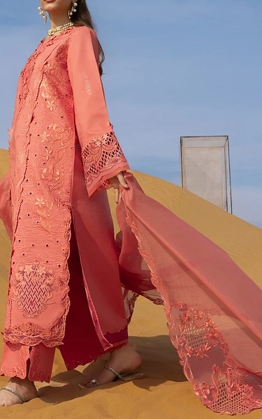 Rang Rasiya Light Carmine Pink Lawn Suit | Pakistani Lawn Dress in USA- Image 2