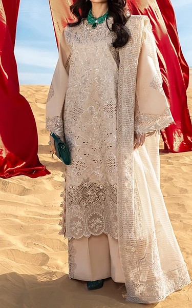 Rang Rasiya Ivory Lawn Suit | Pakistani Lawn Dress in USA- Image 1