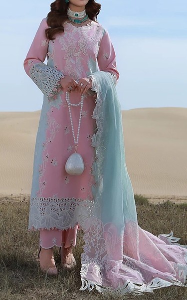 Rang Rasiya Pearl Pink Lawn Suit | Pakistani Lawn Dress in USA- Image 1