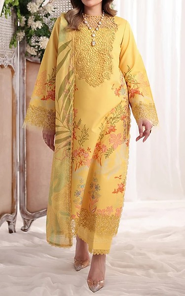 Rang Rasiya Sand Gold Lawn Suit | Pakistani Lawn Dress in USA- Image 1