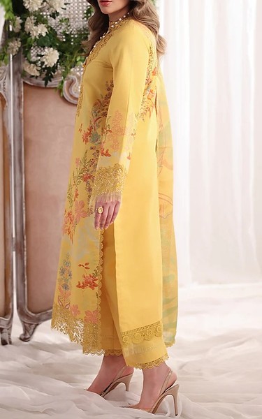 Rang Rasiya Sand Gold Lawn Suit | Pakistani Lawn Dress in USA- Image 2