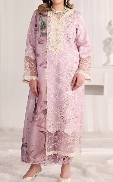 Rang Rasiya Pastel Pink Lawn Suit | Pakistani Lawn Dress in USA- Image 1