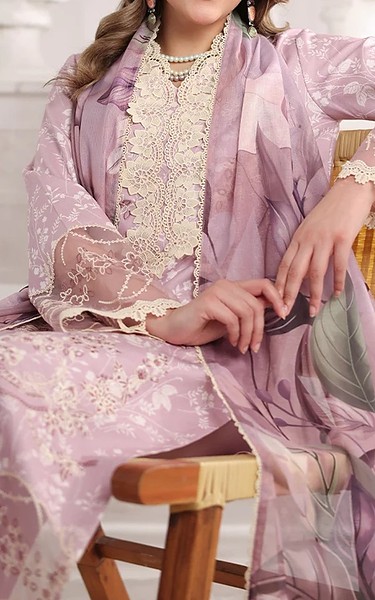 Rang Rasiya Pastel Pink Lawn Suit | Pakistani Lawn Dress in USA- Image 2