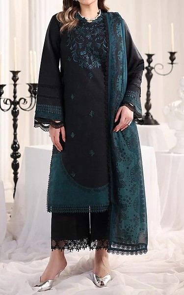 Rang Rasiya Black Lawn Suit | Pakistani Lawn Dress in USA- Image 1
