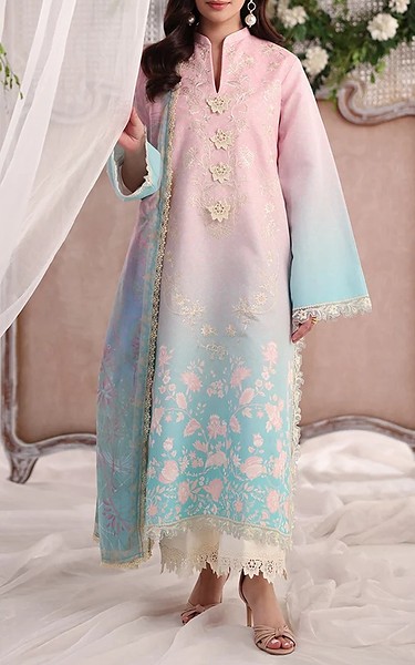 Rang Rasiya Light Pink/Light Blue Lawn Suit | Pakistani Lawn Dress in USA- Image 2