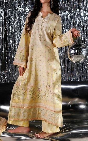 Rang Rasiya Cream Raw Silk Suit | Pakistani Embroidered Chiffon Dresses USA- Image 3