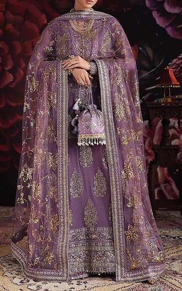 Roheenaz Lilac Chiffon Suit | Pakistani Embroidered Chiffon Dresses USA- Image 1