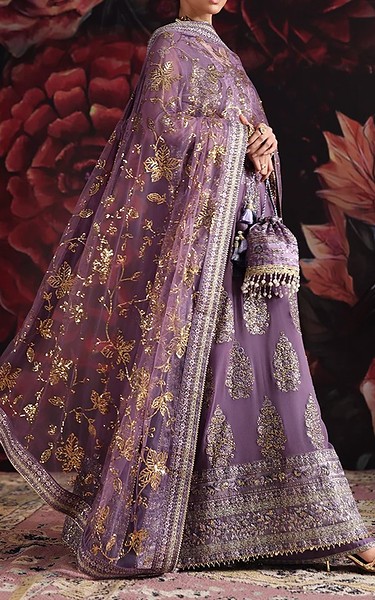 Roheenaz Lilac Chiffon Suit | Pakistani Embroidered Chiffon Dresses USA- Image 2