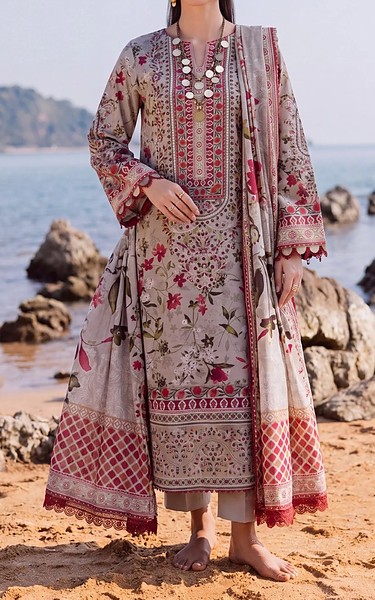 Safwa Grey Viscose Suit | Pakistani Winter Dresses in USA- Image 1