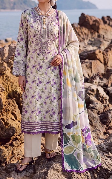Safwa Off-white Viscose Suit | Pakistani Winter Dresses in USA- Image 1