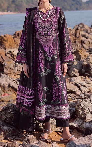 Safwa Black Viscose Suit | Pakistani Winter Dresses in USA- Image 1