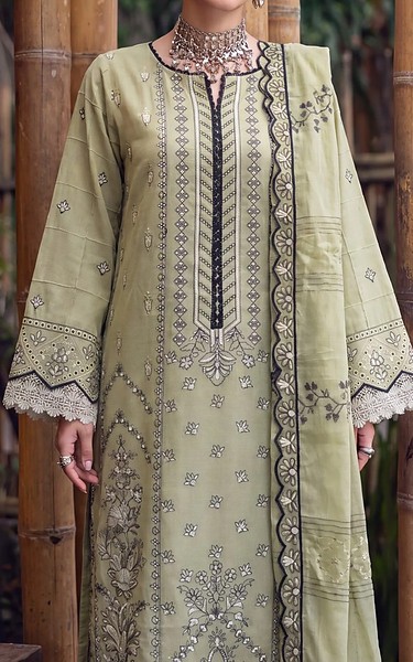 Safwa Beige Karandi Suit | Pakistani Winter Dresses in USA- Image 2