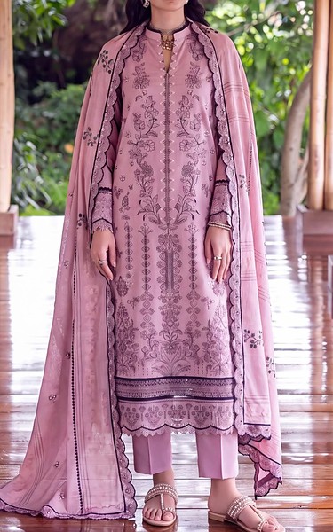 Safwa Pink Karandi Suit | Pakistani Winter Dresses in USA- Image 1