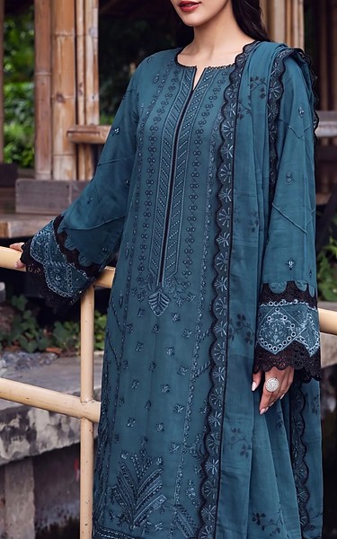 Safwa Charcoal Karandi Suit | Pakistani Winter Dresses in USA- Image 2