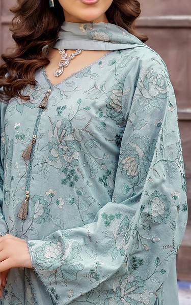 Safwa Turquoise Karandi Suit | Pakistani Winter Dresses in USA- Image 1