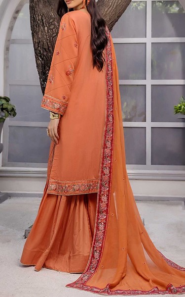 Safwa Coral Viscose Suit | Pakistani Winter Dresses in USA- Image 2
