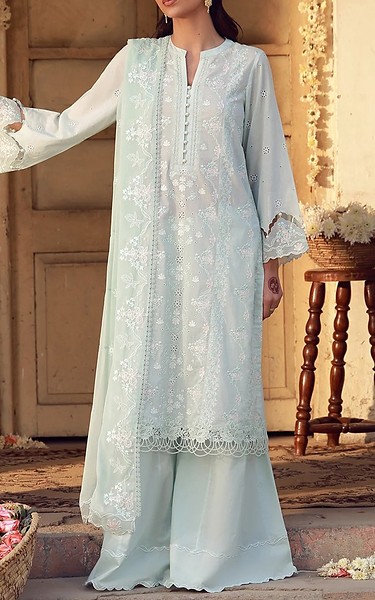 Sahar Light Turquoise Lawn Suit | Pakistani Lawn Dress in USA- Image 1
