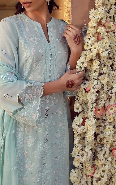 Sahar Light Turquoise Lawn Suit | Pakistani Lawn Dress in USA- Image 2