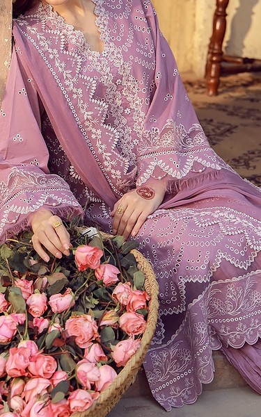 Sahar Purple Lawn Suit | Pakistani Lawn Dress in USA- Image 2