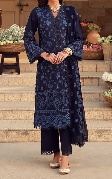 Sahar Navy Lawn Suit | Pakistani Lawn Dress in USA- Image 1
