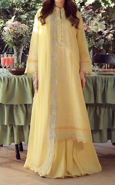 Sahar Yellow Chiffon Suit | Pakistani Lawn Dress in USA- Image 1