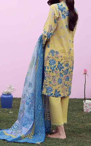 Sahar Yellow Lawn Suit | Pakistani Lawn Dress in USA- Image 2