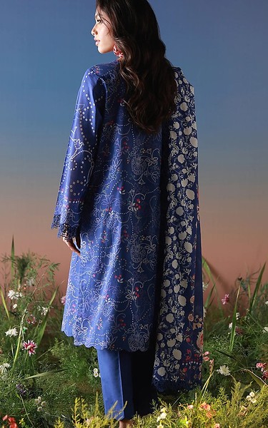 Sahar Blue Lawn Suit | Pakistani Lawn Dress in USA- Image 2