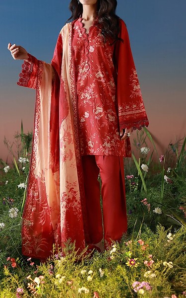 Sahar Red Lawn Suit | Pakistani Lawn Dress in USA- Image 1