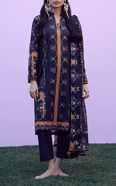 Sahar Navy Blue Lawn Suit | Pakistani Lawn Dress in USA- Image 1