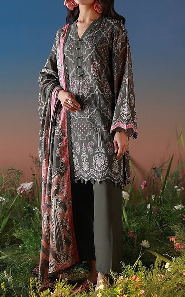 Sahar Grey Lawn Suit | Pakistani Lawn Dress in USA- Image 1