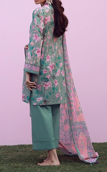 Sahar Sage Green Lawn Suit | Pakistani Lawn Dress in USA- Image 2