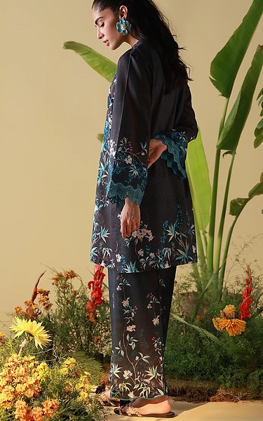 Sahar Black Cambric Suit (2 pcs) | Pakistani Lawn Dress in USA- Image 2