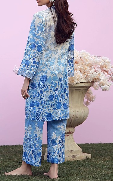 Sahar Light Blue Cambric Suit (2 pcs) | Pakistani Lawn Dress in USA- Image 2