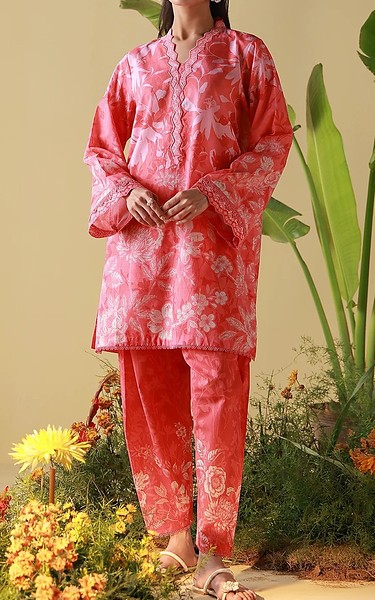 Sahar Coral Cambric Suit (2 pcs) | Pakistani Lawn Dress in USA- Image 2
