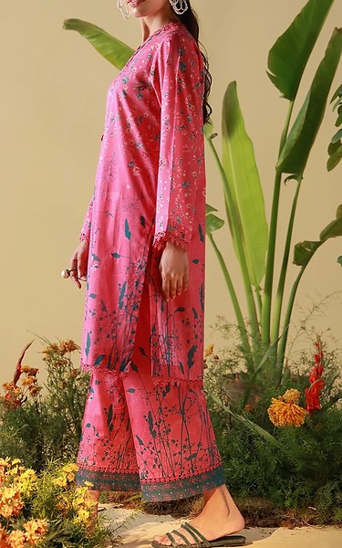 Sahar Pink Cambric Suit (2 pcs) | Pakistani Lawn Dress in USA- Image 2
