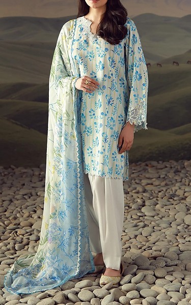 Sahar Light Blue Lawn Suit | Pakistani Lawn Dress in USA- Image 1