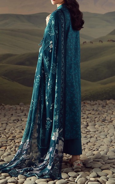 Sahar Teal Lawn Suit | Pakistani Lawn Dress in USA- Image 2