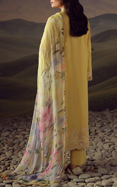 Sahar Yellow Lawn Suit | Pakistani Lawn Dress in USA- Image 2