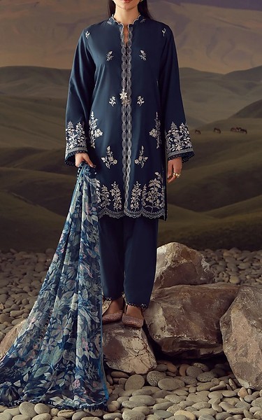 Sahar Navy Lawn Suit | Pakistani Lawn Dress in USA- Image 1