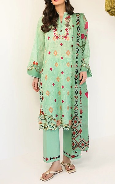 Sahar Mint Lawn Suit | Pakistani Lawn Dress in USA- Image 1