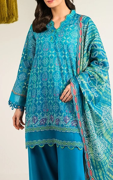 Sahar Teal Lawn Suit | Pakistani Lawn Dress in USA- Image 2