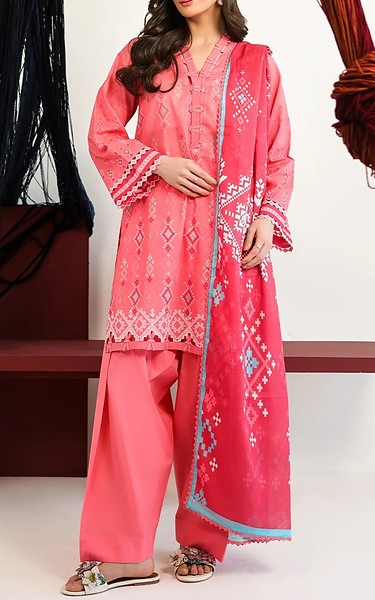 Sahar PInk Lawn Suit | Pakistani Lawn Dress in USA- Image 1